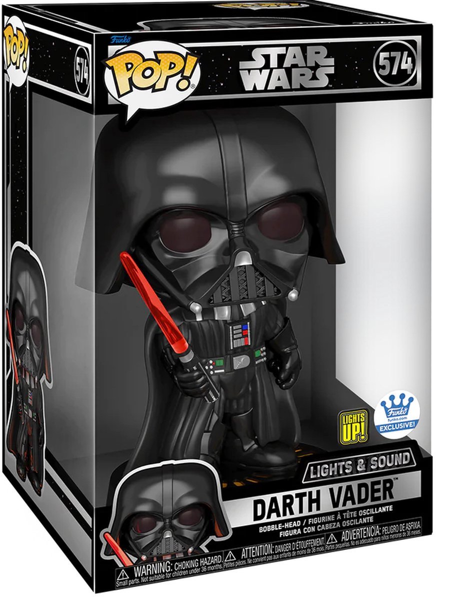 Funko Pop! Star Wars - Darth Vader #574 Electric with Lights & Sound 10 Inch Jumbo Exclusive