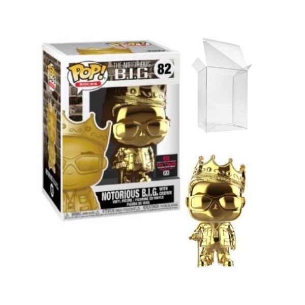 Funko Pop! Notorious B.I.G. - Notorious B.I.G. with Crown Gold Chrome #82 Exclusive