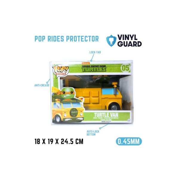 Vinyl Guard - Pop Rides 0.45mm Protector Cases - Auto Lock - 0,45 mm 18 x 19 x 24,5 cm