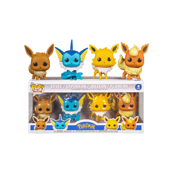 Funko Pop! Games Pokemon - Eevee, Vaporeon, Jolteon & Flareon 4-Pack