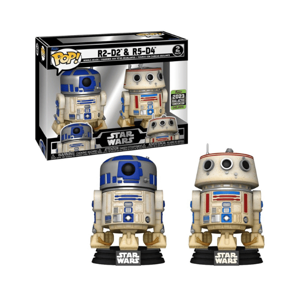 Funko Pop! - Star Wars: R2-D2 & R5-D4 Pop! Vinyl Figure 2-Pack (2023 Galactic Convention Exclusive)