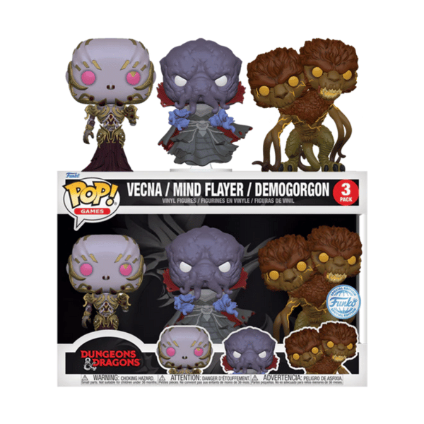 Funko Pop! Dungeons & Dragons - Vecna, Mind Flayer & Demogorgon Exclusive