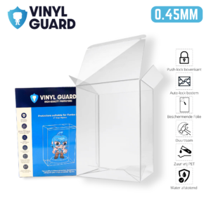 Vinyl Guard ''PRO'' - 1 Stuk 0.45mm - 4'' Transparent Protector Cases voor Funko Pop! - Auto lock system