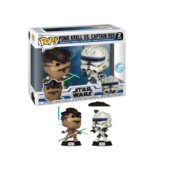 Funko Pop! Star Wars: Clone Wars - Pong Krell and Captain Rex 2-Pack Exclusive