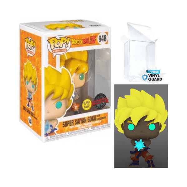 Funko Pop! Animation: Dragon Ball Z - Super Saiyan Goku with Kamehameha #948 Special Edition Glows in the Dark