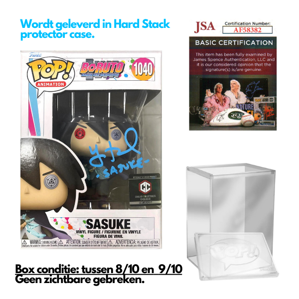 Gesigneerde Funko Pop! Naruto - Sasuke #1040 Chalice Collectibles