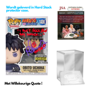 Gesigneerde Funko Pop! Naruto - Obito Uchiha EE Exclusive + Quote