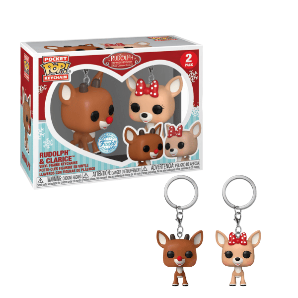 Funko Pocket Pop! Keychain 2-Pack - Rudolph & Clarice