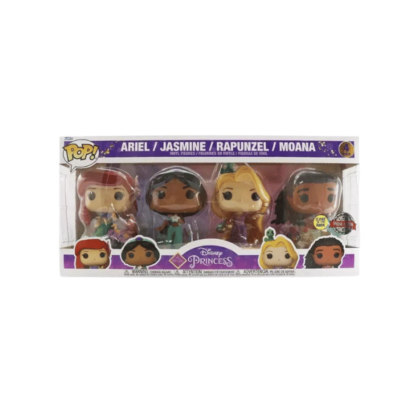 Funko Pop! Disney Princess - Ultimate Princess Glow US Exclusive 4-Pack Glow in the Dark Exclusive