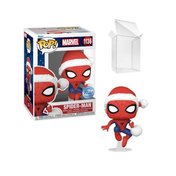 Funko Pop! Marvel - Spider-Man Christmas #1136 Amazon Exclusive sticker kerst