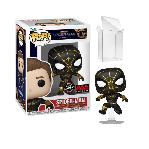 Funko Pop! Marvel Spider-Man: No Way Home - Spider-Man Unmasked Black Suit #1073 (CHASE)