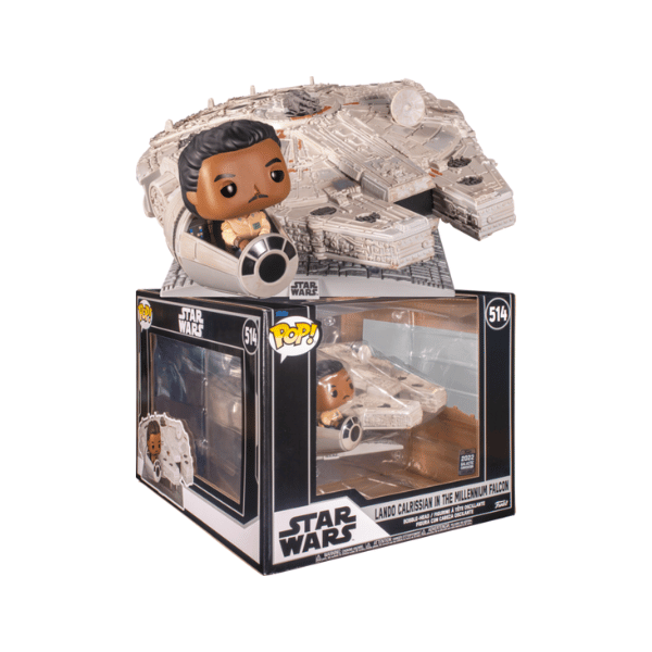 Funko Pop! Star Wars: Lando Calrissian with Millennium Falcon Deluxe Rides (2022 Galactic Convention Exclusive)