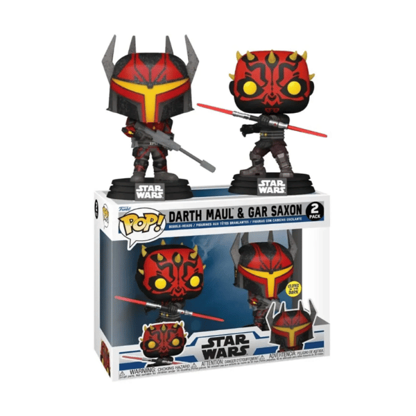 Funko Pop! Star Wars: The Clone Wars - Darth Maul & Gar Saxon Glow-in-the-Dark Exclusive