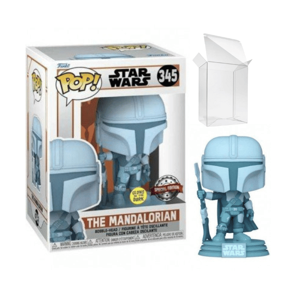 Funko Pop! Star Wars The Mandalorian - The Mandalorian Hologram Glow in the Dark Exclusive (1)