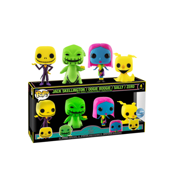 Funko Pop! The Nightmare Before Christmas - Blacklight US Exclusive 4-Pack