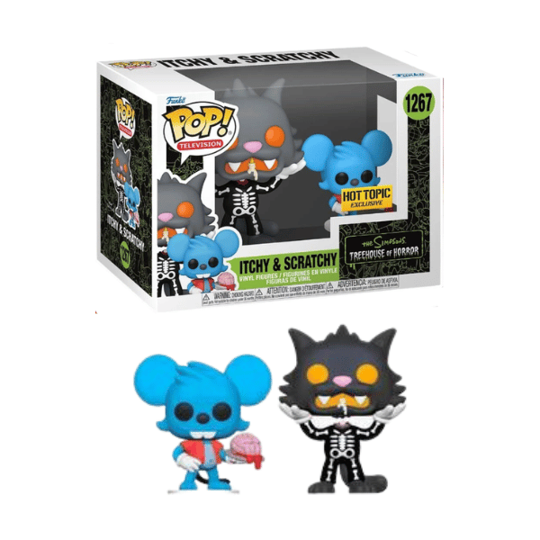 Funko Pop! The Simpsons Halloween Pop! Television Itchy & Scratchy (Skeleton) Hot Topic Exclusive