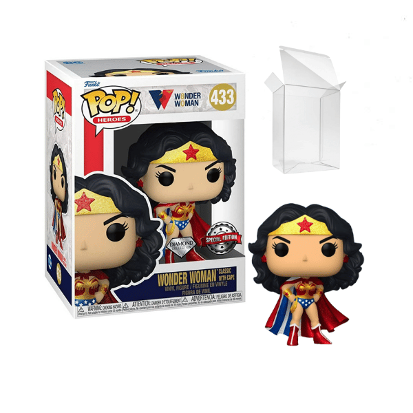 Funko Pop! Wonder Woman - Wonder Woman Classic with Cape Diamond Glitter 80th Anniversary