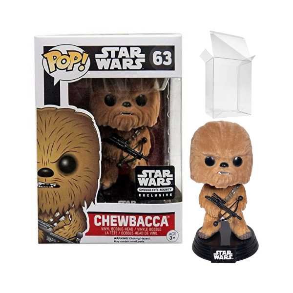 Funko Pop! Star Wars_ Chewbacca (Flocked) Smuggler's Bounty Exclusive #63