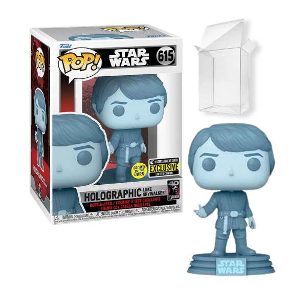 Funko Pop! Star Wars Episode VI: Return of the Jedi - Holographic Luke Skywalker 40th (EE Exclusive)