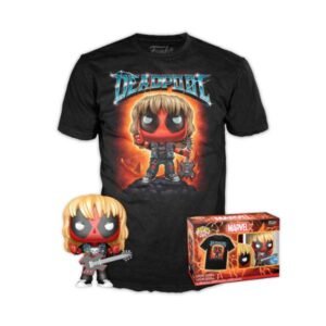 Funko Pop! Tee Box Marvel DeadPool (Heavy Metal) Guitar Metallic Special Edition Exclusive