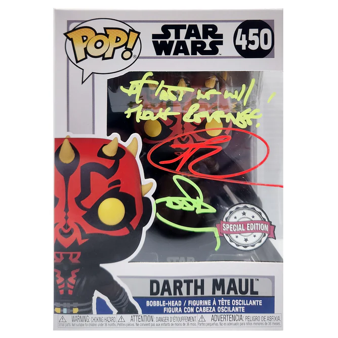 Ray Park Funko POP! Darth Maul Star Wars #450 [SE] [Autographed W/Quote]