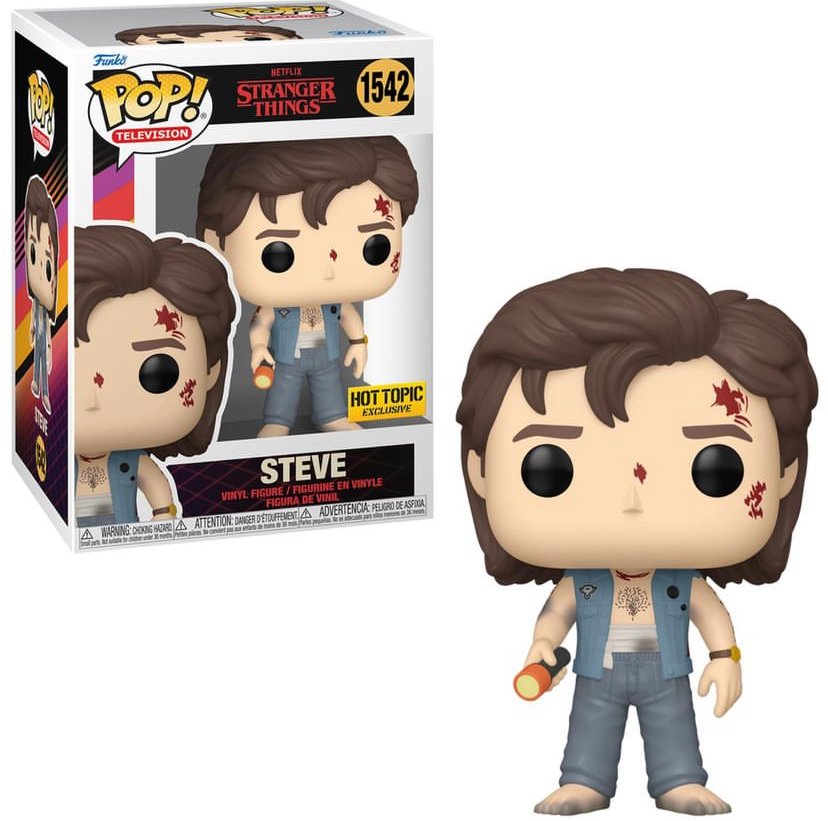 Funko Pop! Stranger Things: Steve (Battle Damaged) #1542 Hot Topic exclusive