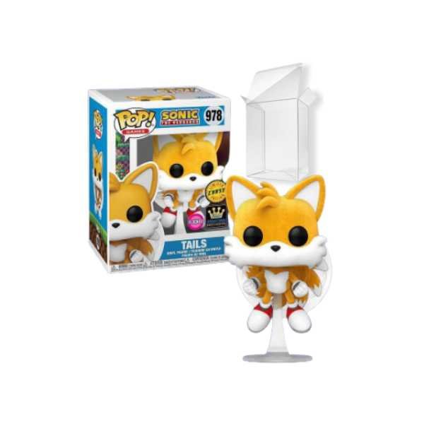 Funko Pop! Games Sonic the Hedgehog - Tails - CHASE - Specialty Series (Flocked) Exclusive #978