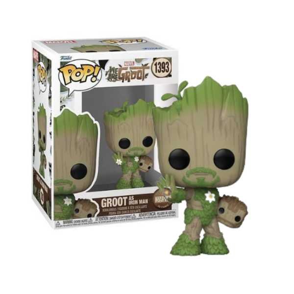 Funko Pop! Marvel_ We Are Groot - Groot As Iron Man #1393