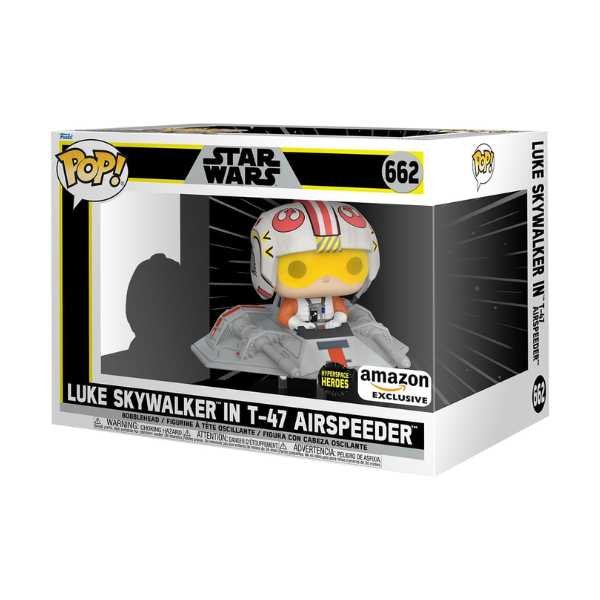 Funko Pop! Star Wars Hyperspace Heroes - Luke Skywalker in T-47 Airspeeder #662 Amazon Exclusive