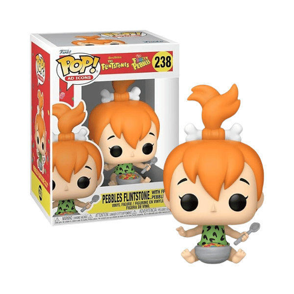 Funko Pop! Ad Icons: The Flintstones - Pebbles Flintstone with Fruity Pebbles #238