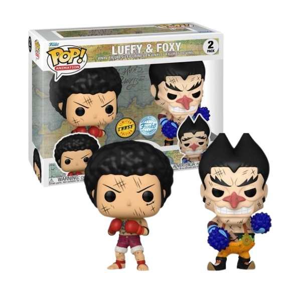 Funko Pop! Animation: One Piece - Luffy & Foxy 2-Pack Special Edition Exclusive CHASE