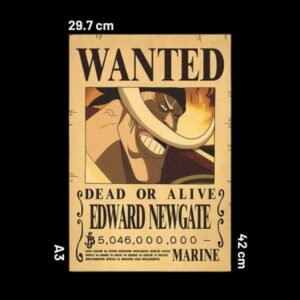 One Piece Wanted Dead or Alive Bounty Poster [42CM] - Edward Newgate (Whitebeard)