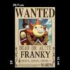 One Piece Wanted Dead or Alive Bounty Poster [42CM] - Franky