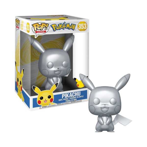 Funko Pop! Games: Pokemon - Pikachu Silver 10 inch #353 [Box conditie 7.5/10]