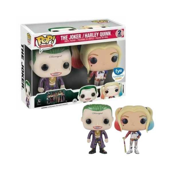 Funko Pop! Heroes: DC Suicide Squad - The Joker And Harley Quinn 2 Pack - FYE Exclusive [Box conditie 7/10]