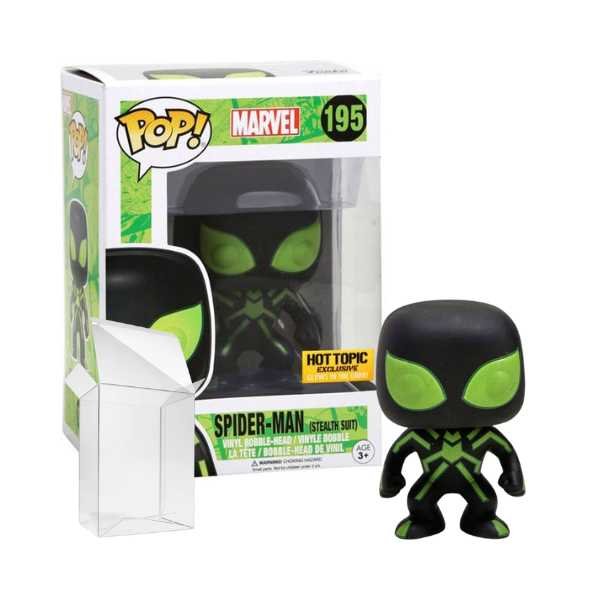 Funko Pop! Marvel: Spider-Man Stealth Costume GITD - HT Exclusive LE #195 [7.5/10]