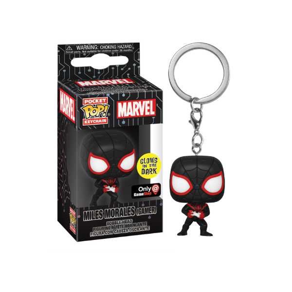 Funko Pocket Pop! Marvel: Miles Morales (Gamer) Glow in the Dark GS Exclusive (Keychain)