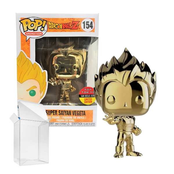 Funko Pop! Animation: Dragon Ball Z - Vegeta 154 (Gold Chrome) NYCC Toy Tokio Exclusive [7.5/10]