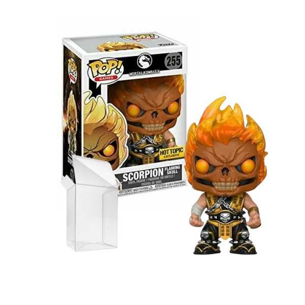 Funko Pop! Movies: Mortal Kombat - Scorpion (Flaming Skull) #255 Hot Topic Exclusive [7.5/10]