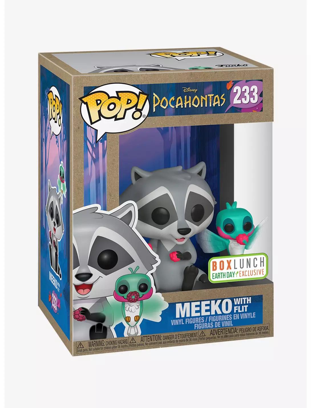 Funko Pop! Disney Pocahontas Meeko with Flit Boxlunch Exclusive - Earth Day