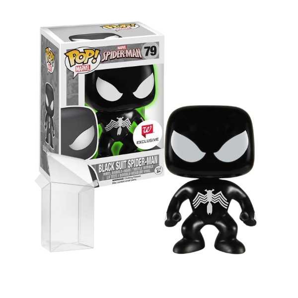 Funko Pop! Marvel: Black Suit Spider-Man #79 Walgreens GITD Exclusive [7.5/10]