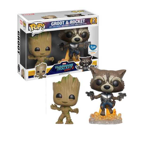 Funko Pop! Marvel Guardians of the Galaxy - Groot & Rocket (Vol. 2) (2-Pack) FYE Exclusive [7.510]