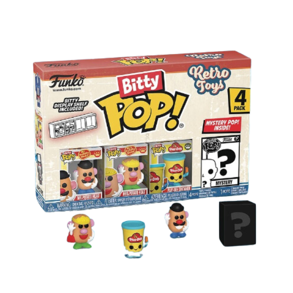 Funko Pop! Retro Toys Bitty 4-Pack - Mr. Potato Head, Mrs. Potato Head, Play-doh & Mystery