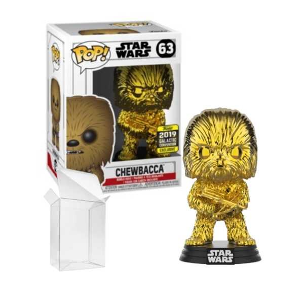 Funko Pop! Star Wars: Chewbacca #63 (Gold Chrome) [Galactic Convention] Exclusive [7.5/10]