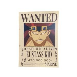 One Piece Wanted Dead or Alive Bounty Poster [21 x 29,7 cm] A4 - ''Eustass Kid''