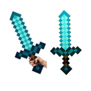 Foam Minecraft Diamond Zwaard - Veilig Speelgoedzwaard - Costplay - Innovators & Creatieve Bouwers