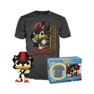 Funko Pop! Tee Box Size M - Sonic the Hedgehog - Shadow with Green Emerald - GS Exclusive #961