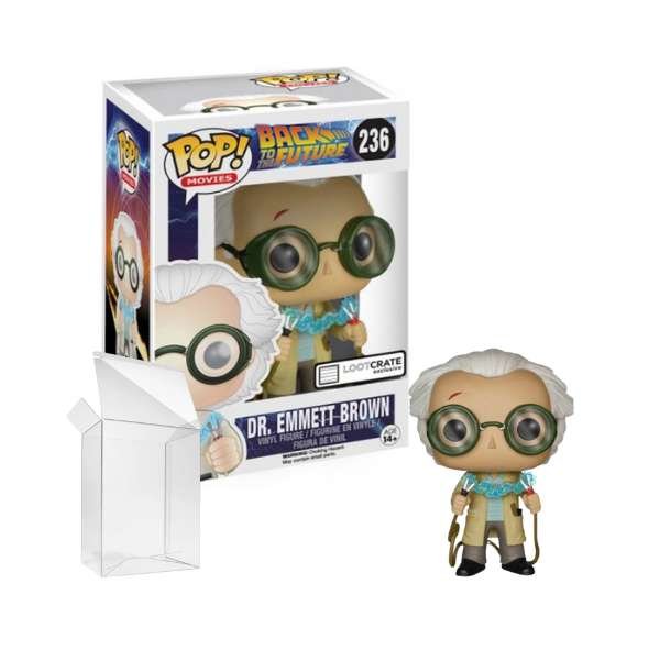 Funko Pop! Movies: Back to the Future - Dr. Emmett Brown (1955 - w/ Jumper Cables) #236 Lootcrate Exclusive