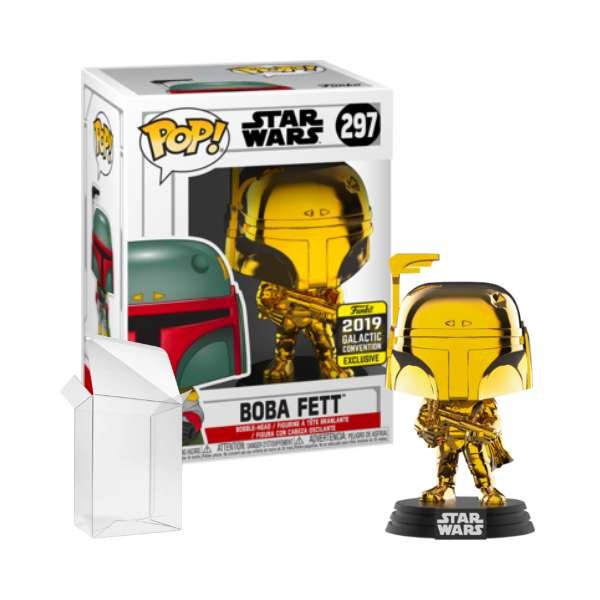 Funko Pop! Star Wars: Boba Fett #297 (Gold Chrome) 2019 Galactic Convention exclusive