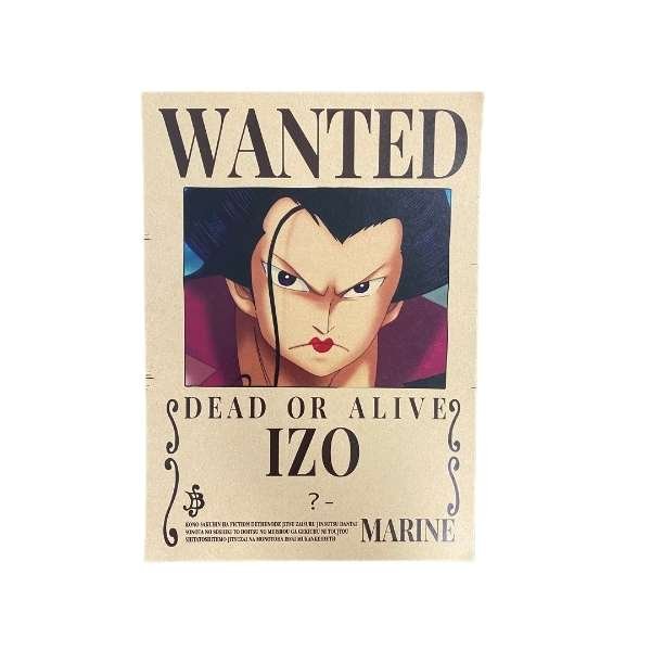 One Piece Wanted Dead or Alive Bounty Poster [21 x 29,7 cm] A4 - ''Izo''